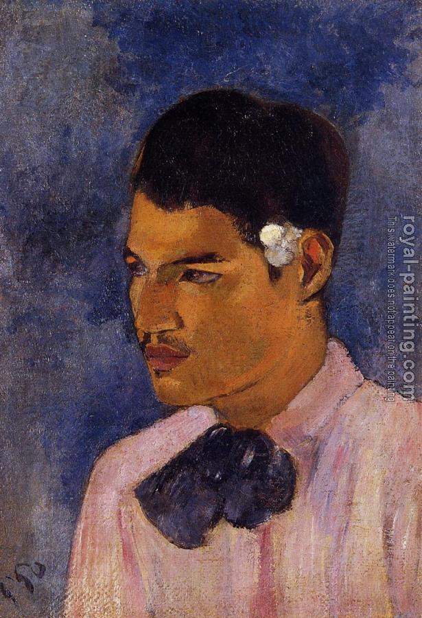 Paul Gauguin : Young Man with a Flower